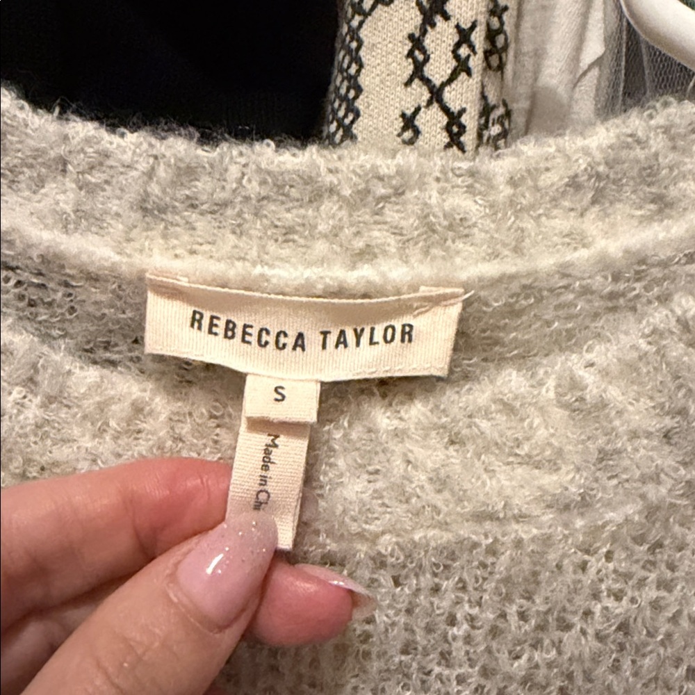 Rebecca Taylor Cream Ruffle Sweater - Picture 3 of 4